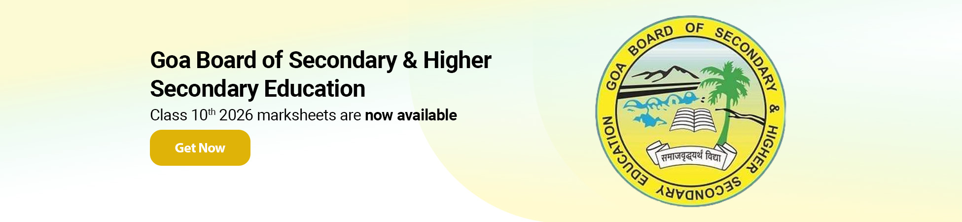 Goa board class 10th marksheets available banner